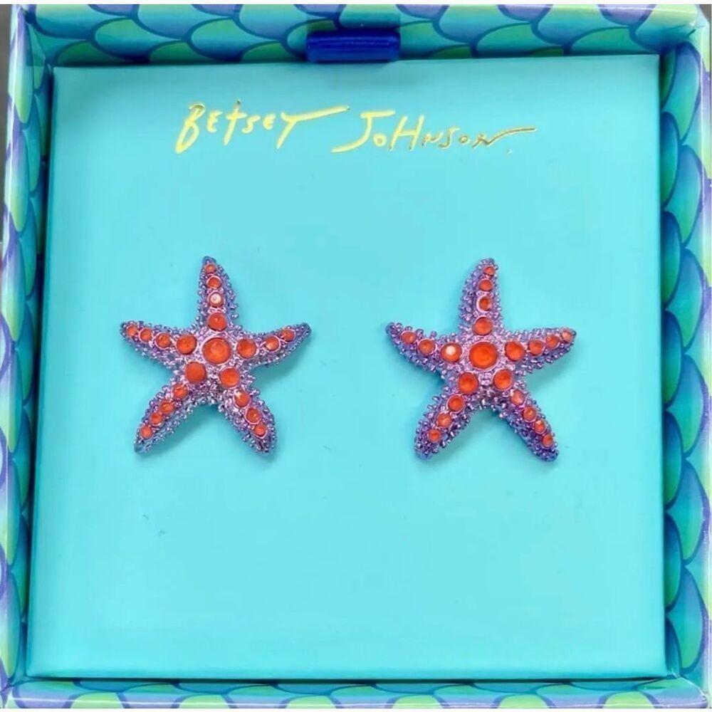 BETSEY JOHNSON Starfish Stud Earrings *NIB*